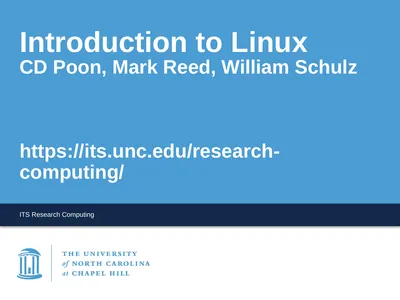 Introduction to Linux CD Poon, Mark Reed, William