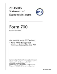 Statement ofEconomic InterestsForm 700California Fair Political Practi