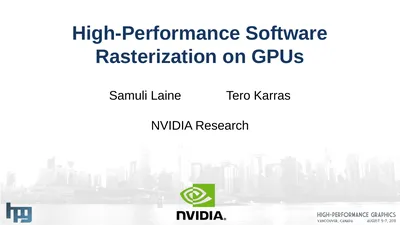 High-Performance Software Rasterization on GPUs