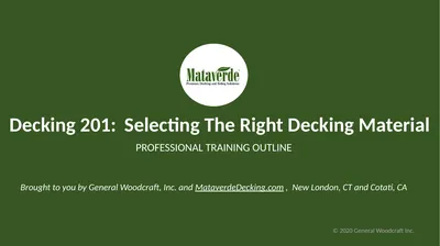 Decking 201: Selecting The Right Decking Material