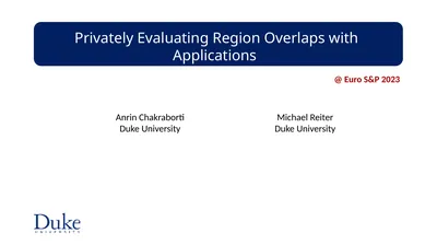 Privately Evaluating Region Overlaps with