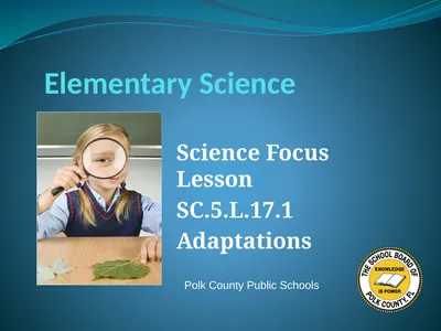 Elementary Science Science Focus Lesson