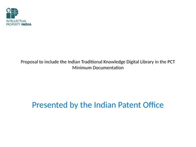 Proposal to include the Indian Traditional