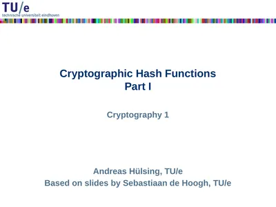 Cryptographic Hash Functions Part I Andreas