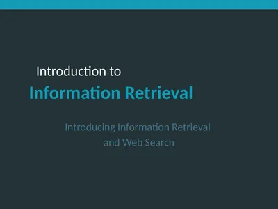 Introducing Information Retrieval and Web Search
