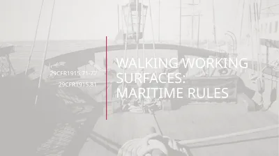 Walking Working Surfaces: Maritime Rules
