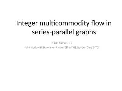 Integer multicommodity flow in series-parallel