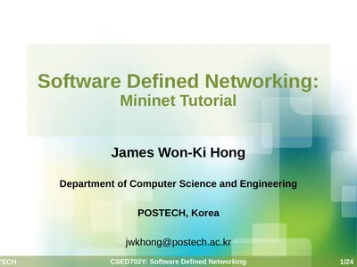 Software Defined Networking: Mininet Tutorial