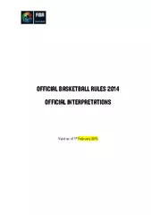Official Basketball Rules 201Official Interpretations