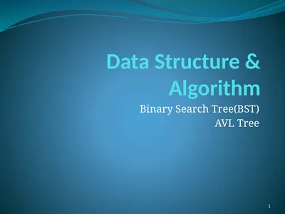 Data Structure & Algorithm Binary Search Tree(BST)