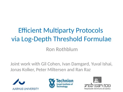 Efficient Multiparty Protocols via Log-Depth