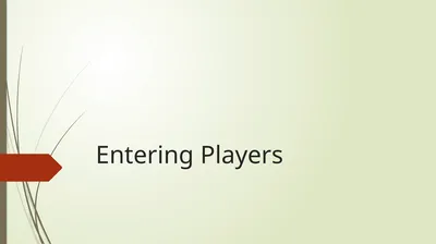 Entering Players Data Source For the purpose of