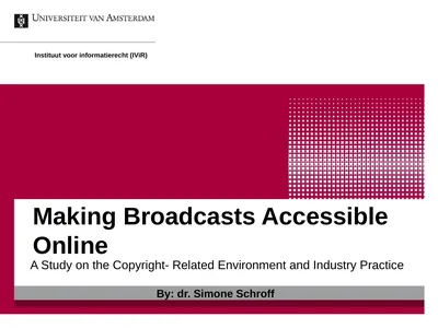 Making Broadcasts Accessible Online A Study on the
