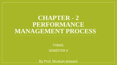 CHAPTER - 2 PERFORMANCE MANAGEMENT PROCESS TYBMS