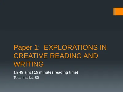 Paper 1: EXPLORATIONS IN CREATIVE READING AND
