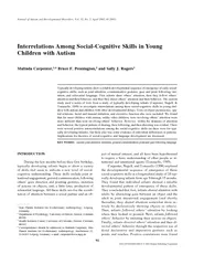 Interrelations Among Social-Cognitive Skills in YoungChildren with Aut