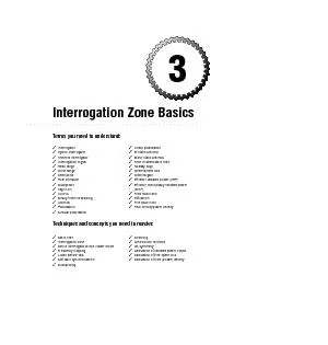 Interrogation Zone Basics.............................................