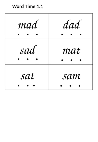 Word Time 1.1 . . . . . . .