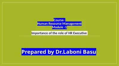 Course- Human Resource Management Module -1