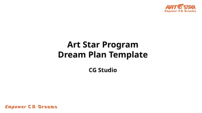 Art Star Program Dream Plan Template CG Studio