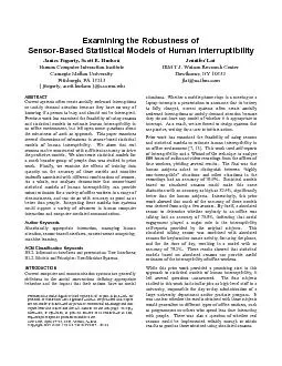 Examining the Robustness of  Sensor-Based Statistical Models of Human