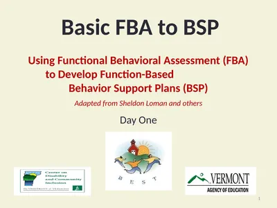 Basic FBA to BSP Using Functional Behavioral