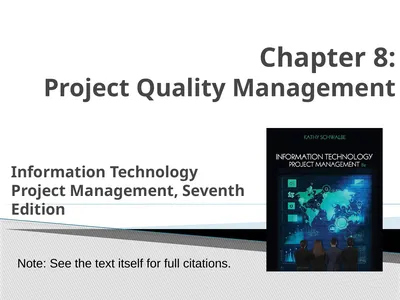 Chapter 8: Project Quality Management Information