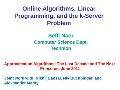 Online Algorithms, Linear Programming, and the