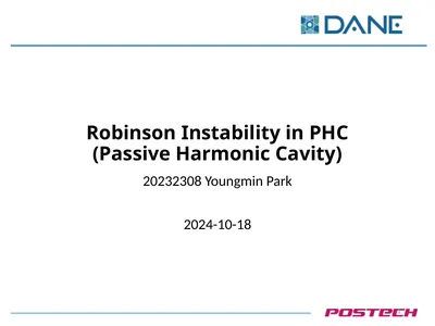 Robinson Instability in PHC (Passive Harmonic