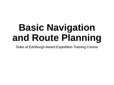 Basic Navigation and Route Planning Duke of