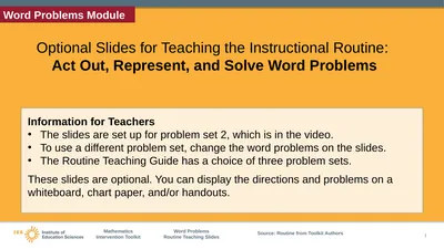 Optional Teaching Slides For Instructional