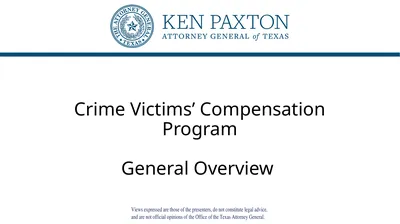 Crime Victims’ Compensation Program General