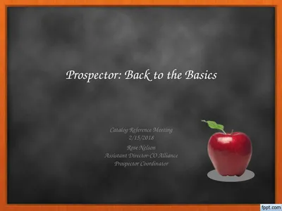 Prospector: Back to the Basics Catalog Reference