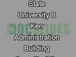 Return to Registrars Office Oregon State University B Kerr Administration Building Corvallis