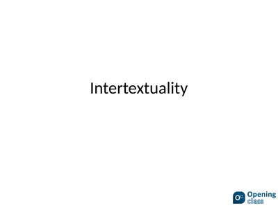 Intertextuality Adaptation Name one text that has
