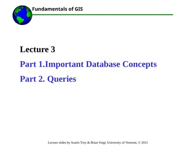Lecture 3 Part 1.Important Database Concepts Part