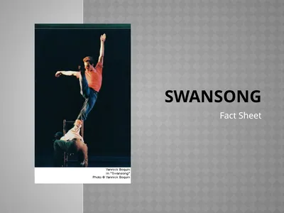 Swansong Fact Sheet Choreographer Christopher