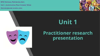 Unit 1 Practitioner research presentation BTEC
