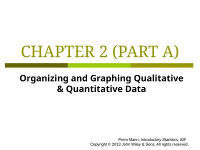 CHAPTER 2 (PART A) Organizing and Graphing