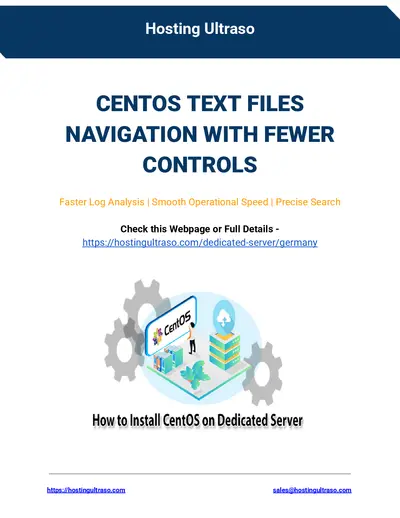 CentOS Text Files Navigation with Less Controls