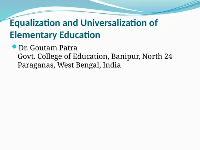 Equalization and Universalization of Elementary