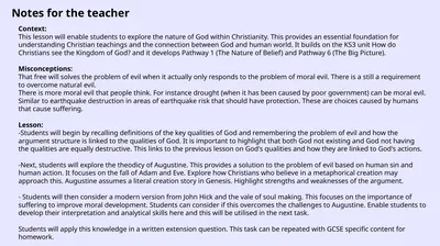 Notes for the teacher Context: This lesson will