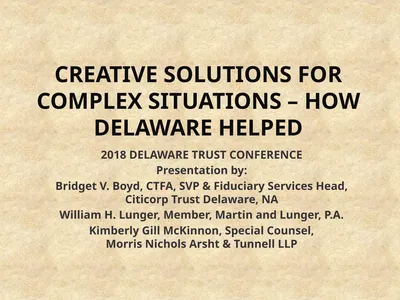 Creative solutions for complex situations – how