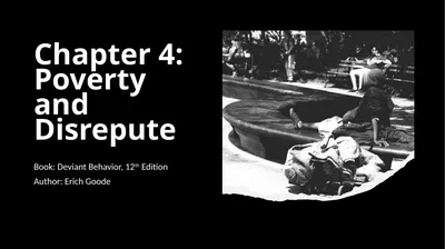 Chapter 4: Poverty and Disrepute Book: Deviant