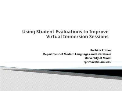 Using Student Evaluations to Improve Virtual