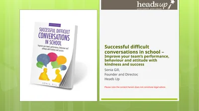 Successful difficult conversations in school –
