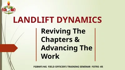 Reviving The Chapters & Advancing The Work