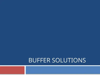 Buffer solutions Buffers: are compounds or
