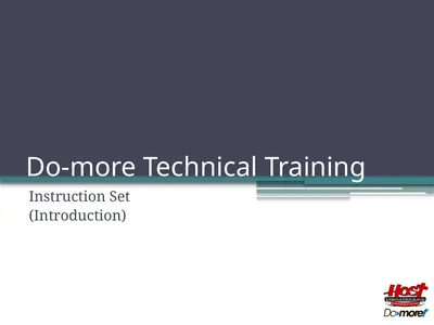 Do-more Technical Training Instruction Set