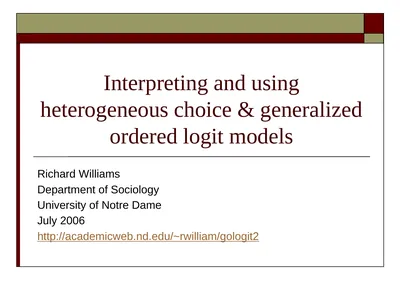 Interpreting and using heterogeneous choice &